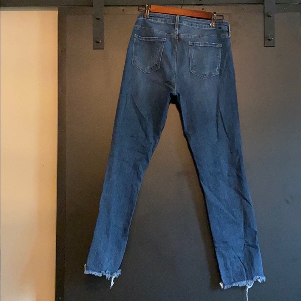 Just Black frayed cropped jeans